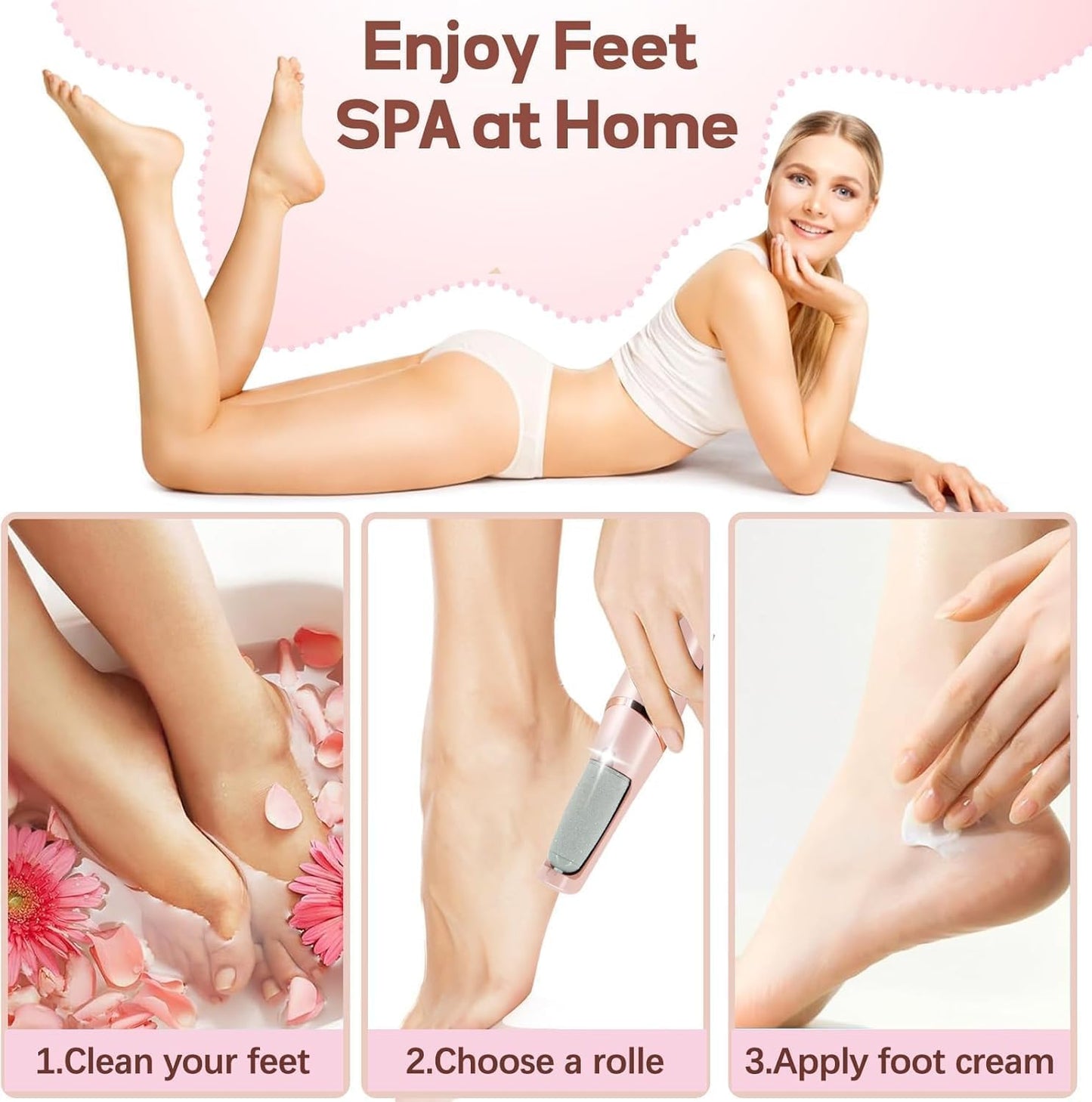 Dead Skin Remover I Callus Remover For Feet I Rechargeable Pedicure Tool