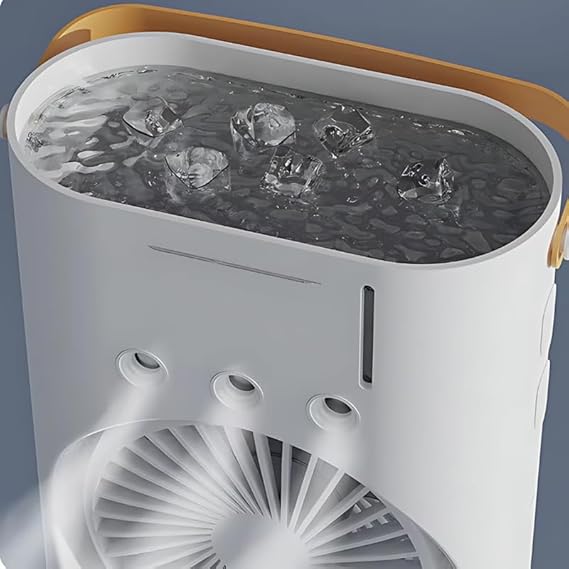 Portable Cooler - Double Ended Spray Fan, Desk Fan with Mist Spray, Travel Cooler Fan, Water Misting Fan, USB Rechargeable Mini Desktop Table Cooling Fan for