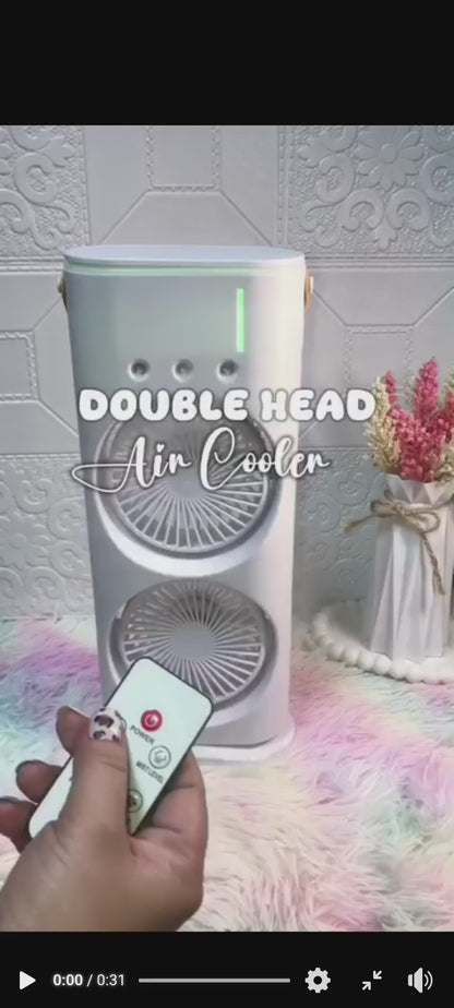 Portable Cooler - Double Ended Spray Fan, Desk Fan with Mist Spray, Travel Cooler Fan, Water Misting Fan, USB Rechargeable Mini Desktop Table Cooling Fan for